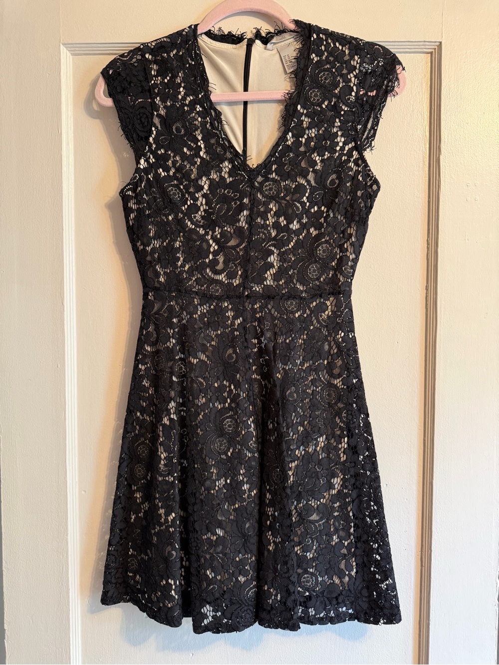 H&M Lace Fit & Flare Dress - Black